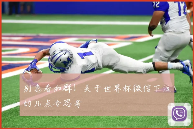 别急着加群！关于世界杯微信下注的几点冷思考